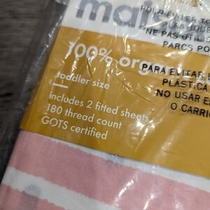 Organic toddler sheet set NEW